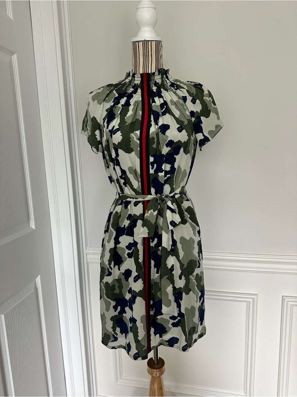 Rungolee Brooklyn 100% Silk Camo Print Dress
